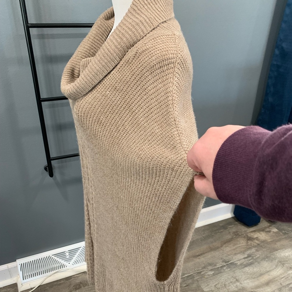 Light brown, cowl neck sweater